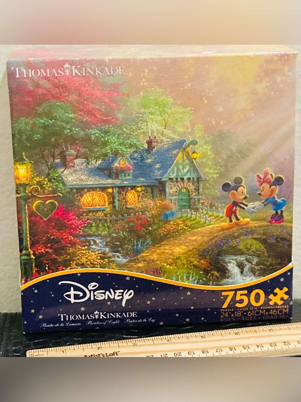 NWT Disney x Thomas Kinkade Cottage Romance 750-Piece Puzzle